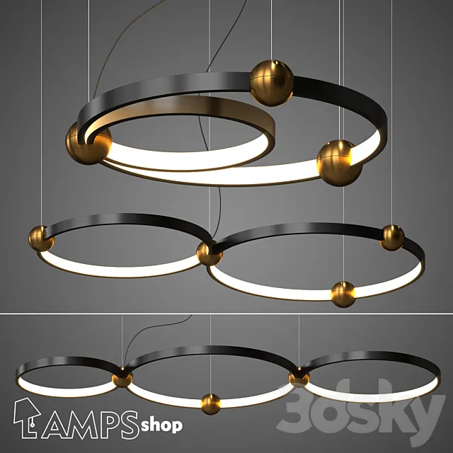 L1143 Chandeliers mating rings 3D Model L1143 Chandeliers mating rings 3D Model