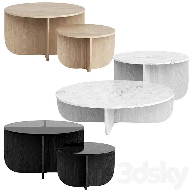 La Cividina Mil coffee table 3D Model La Cividina Mil coffee table 3D Model
