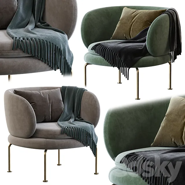 La Cividina SOAVE Armchair with armrests 3DModel