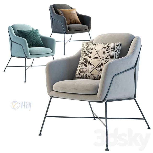 La Forma. Armchair Brida 3D Model La Forma. Armchair Brida 3D Model