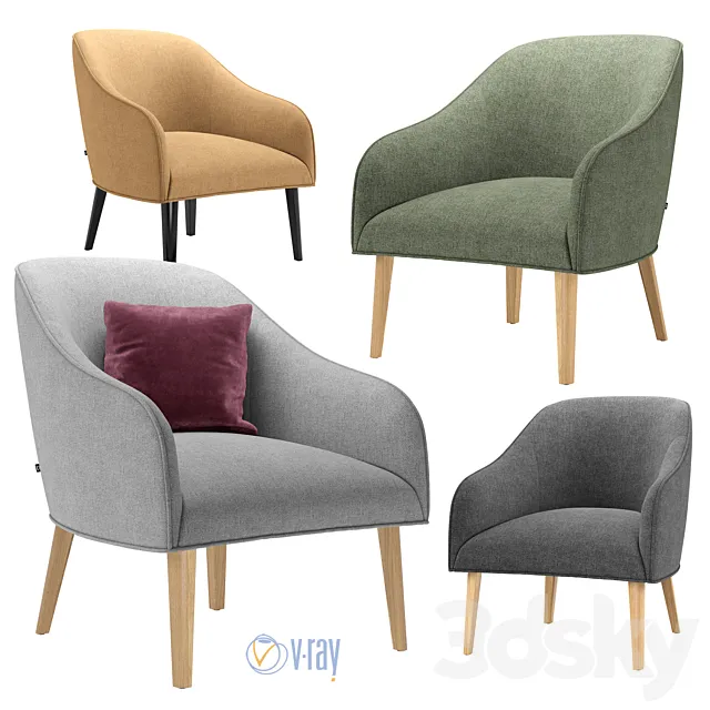 La Forma. Armchair Lobby. 3D Model