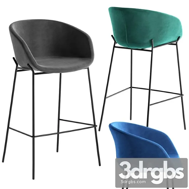 La forma barstool zadine 2 3D Model Download La forma barstool zadine 2 3D Model Download