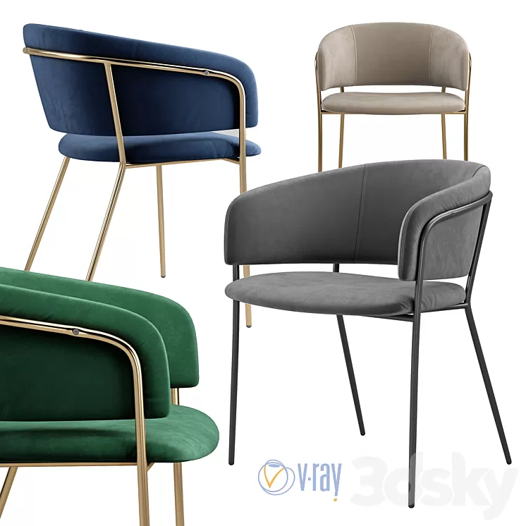 La Forma (Ex Julia Grup). Стул Konnie. 3D Model La Forma (Ex Julia Grup). Стул Konnie. 3D Model