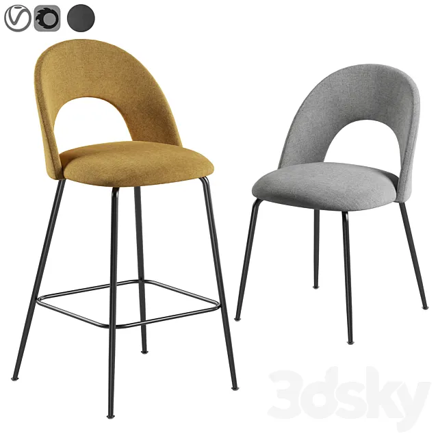 La forma Mahalia stool 3DModel