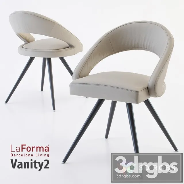 La Forma Vanity Armchair 02 3D Model Download
