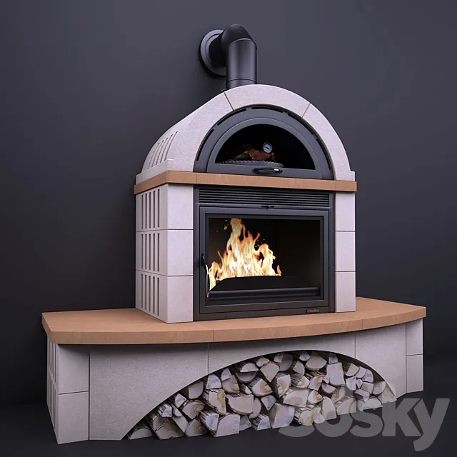 La Nordica Falo 2C wood stove 3D Model