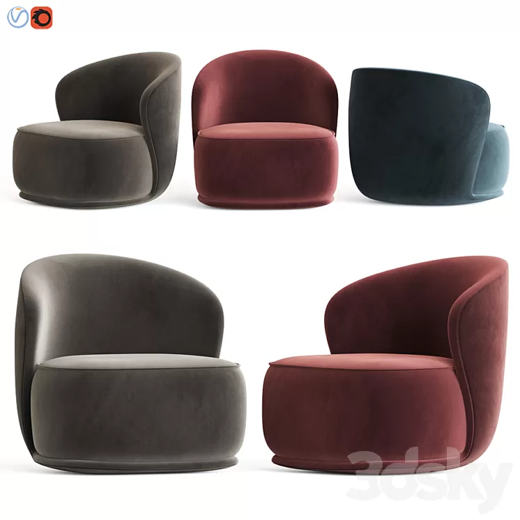 La Pipe Lounge Chair 3D Model