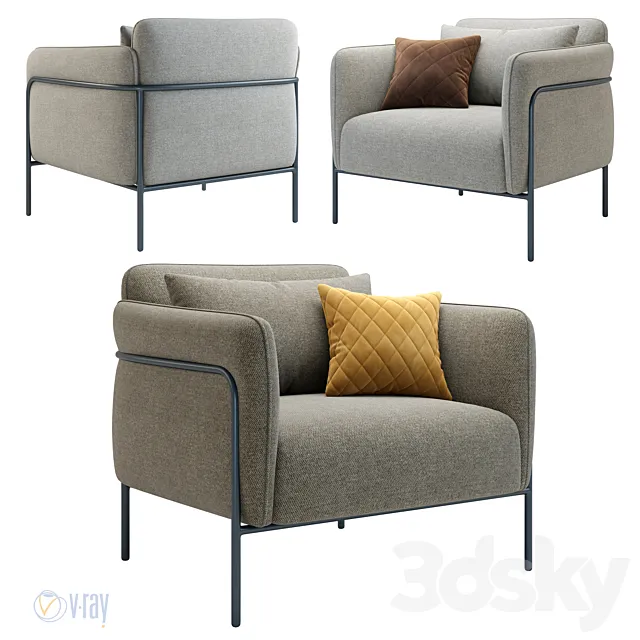 La Redoute. AM.PM. Alistair armchair. 3DModel