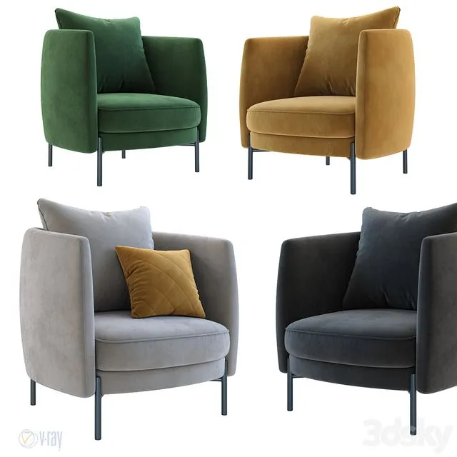 La Redoute. Armchair Laika. AM.PM Armchair Arcus 3D Model La Redoute. Armchair Laika. AM.PM Armchair Arcus 3D Model