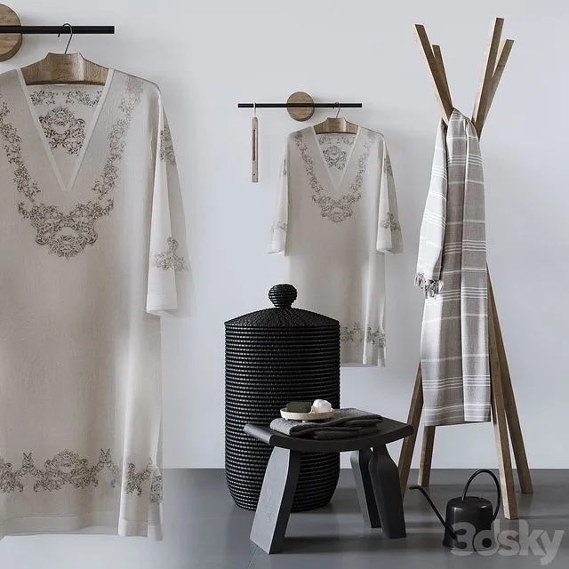 La Redoute decorative bathroom set 3D Model