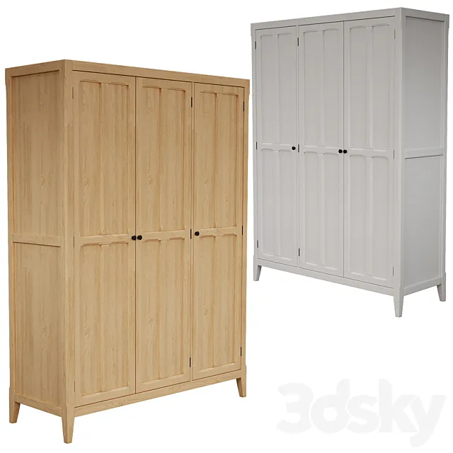 La Redoute – Eugenie Triple Wardrobe 3D Model La Redoute – Eugenie Triple Wardrobe 3D Model
