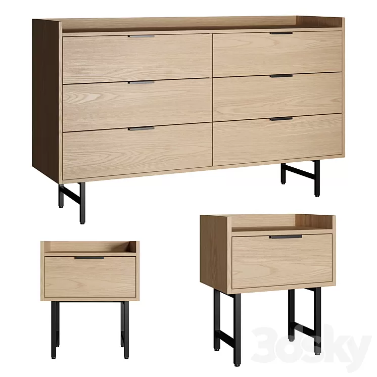009 La Redoute headboard table and chest of drawers Volga 3D Model Free Download 009 La Redoute headboard table and chest of drawers Volga 3D Model Free Download