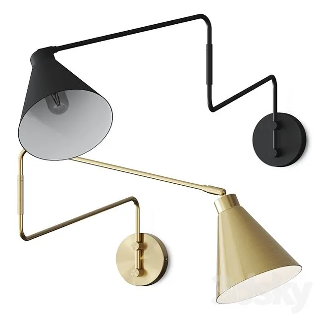 La Redoute Hiba Articulated Metal Wall Lamp 3D Model