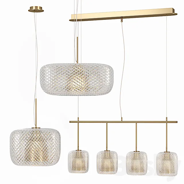 La Redoute Mistinguett lamps set 2 3D Model La Redoute Mistinguett lamps set 2 3D Model