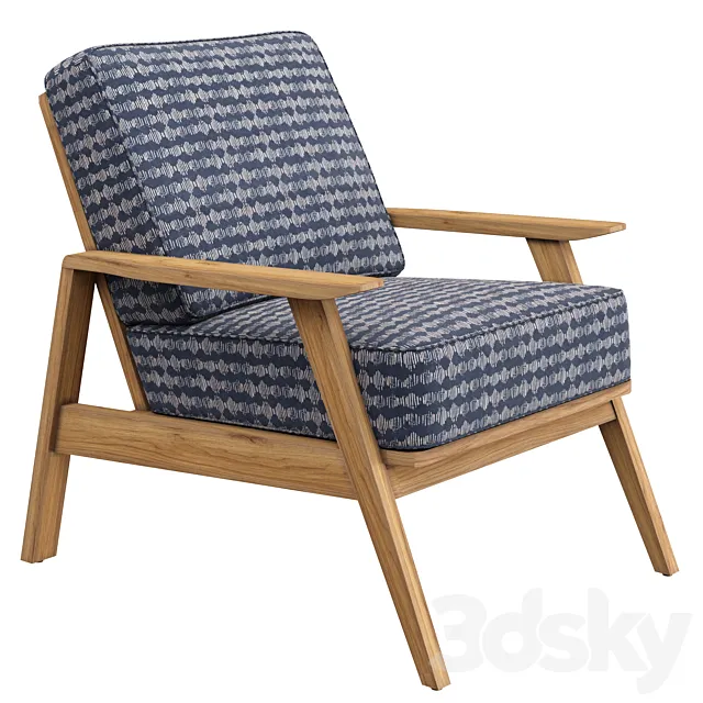 La Redoute Vintage Batik armchair 3D Model La Redoute Vintage Batik armchair 3D Model
