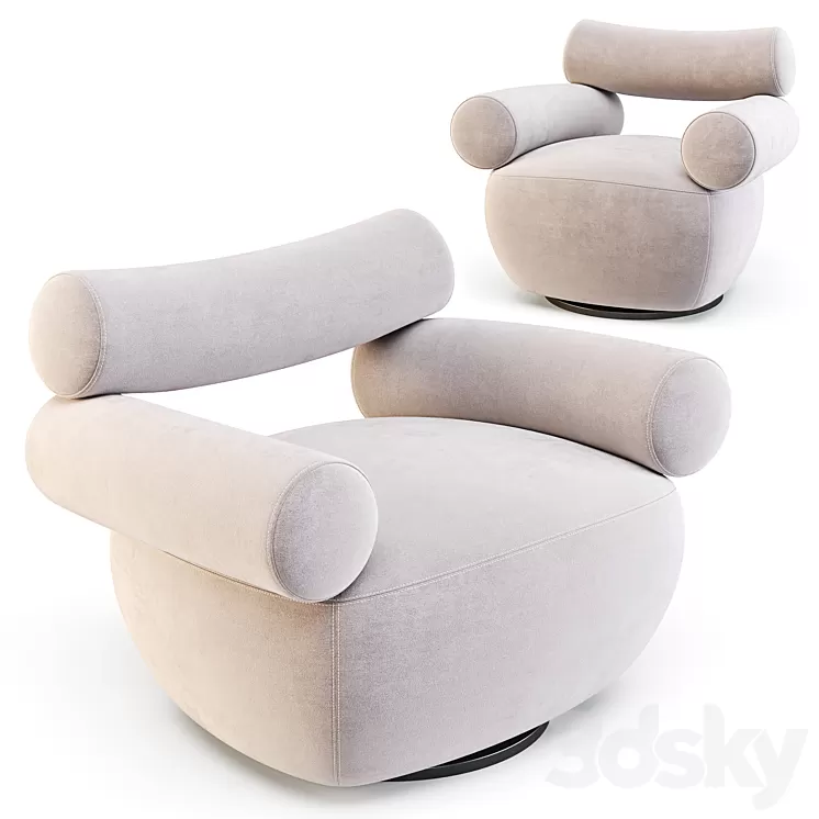 Labofa: Mallow – Lounge Chairs (Large and Small) 3D Model Labofa: Mallow – Lounge Chairs (Large and Small) 3D Model