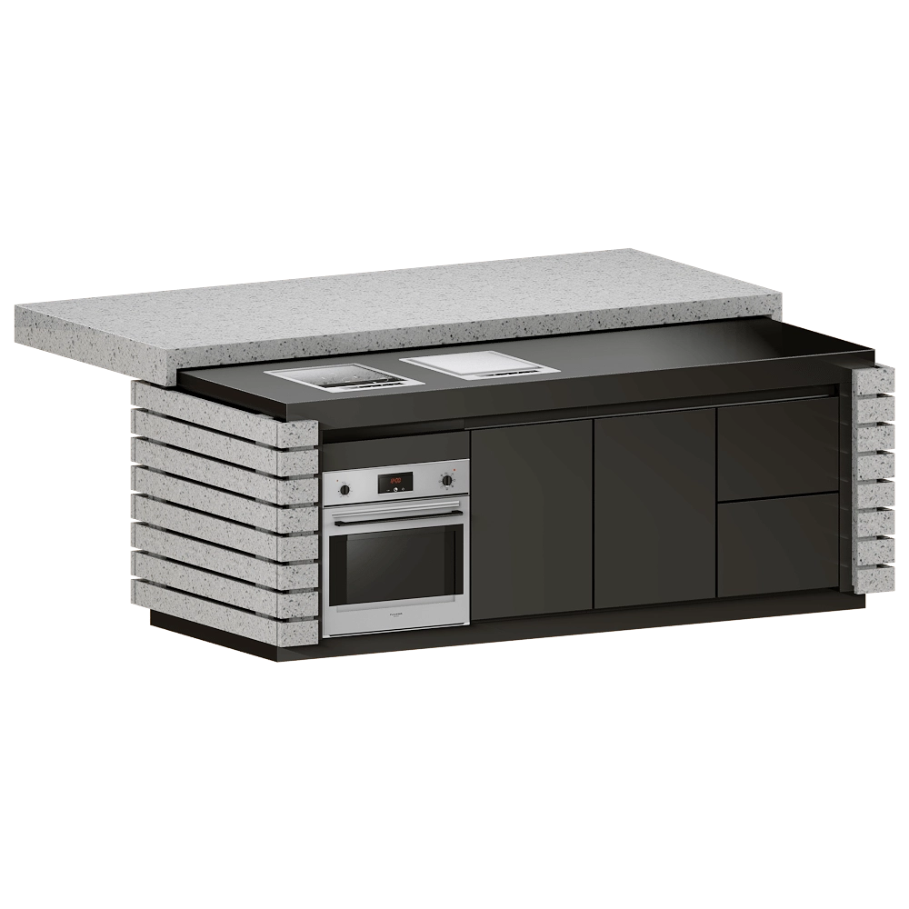 Laboratorio Mattoni – Integrated system for cooking and storage with sliding top Costanzin 3D Model