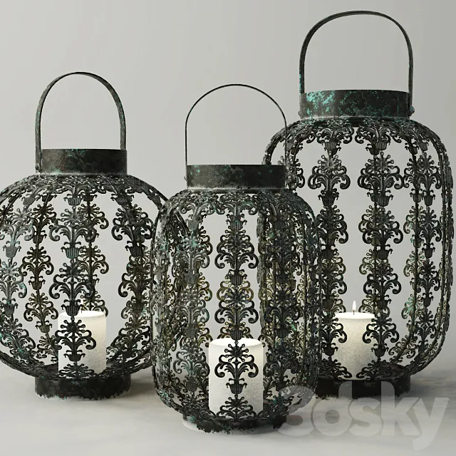 Lacework Lanterns 3D Model Lacework Lanterns 3D Model