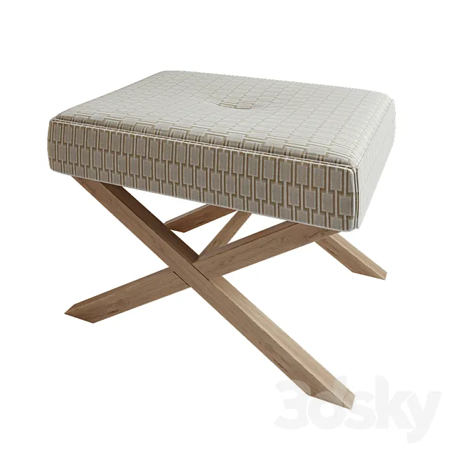 Lacrosse stool ottoman pouf 3DModel