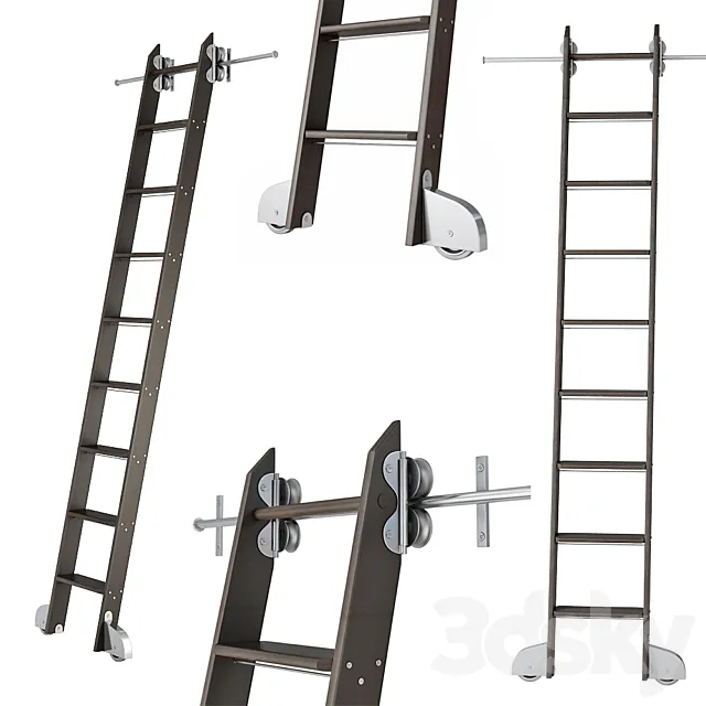 Ladder for home library 3D Model