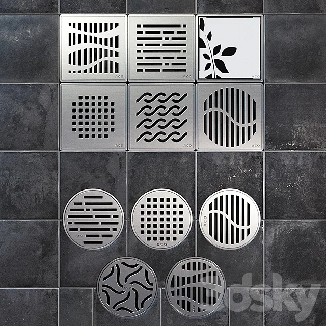 Ladders shower ACO Showerpoint (backlit) 3D Model Ladders shower ACO Showerpoint (backlit) 3D Model