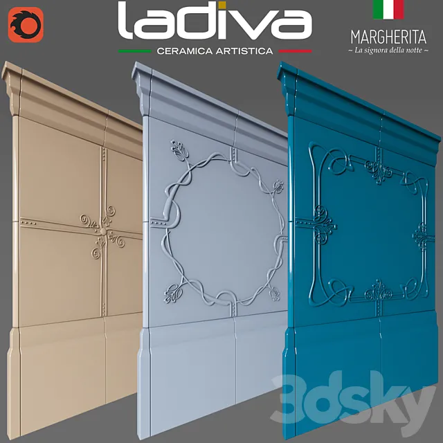 LaDiva Margherita tile 3D Model LaDiva Margherita tile 3D Model