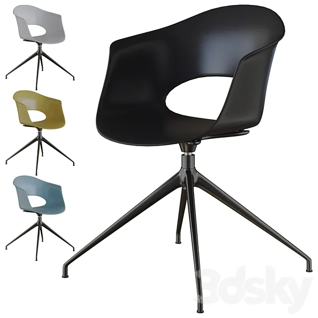 lady b revolving chair by scab design 3D Model
