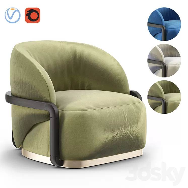 LADY PEACOCK Armchair 3D Model