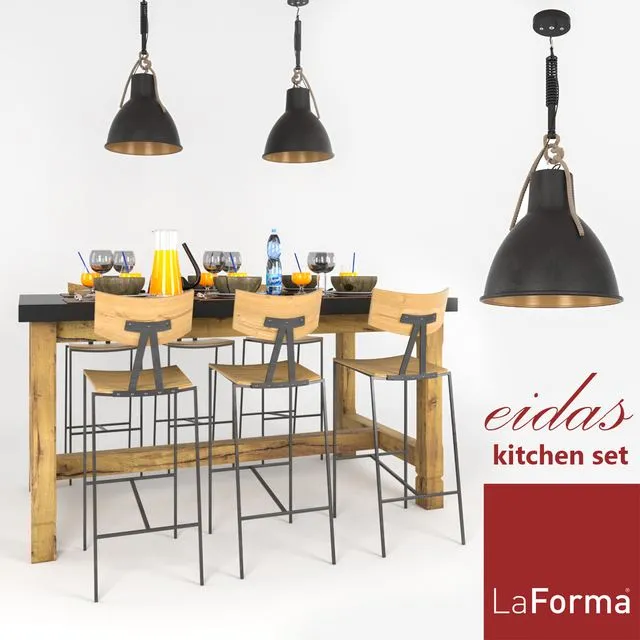 LaForma Eidas Kitchen set 3D Model