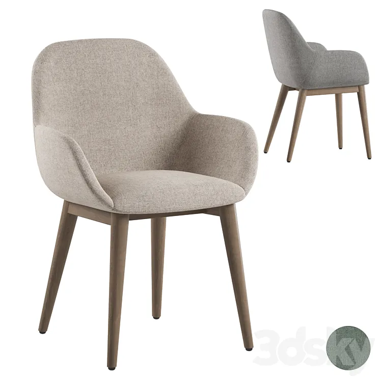 LaForma Konna chair 3D Model Free Download