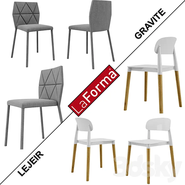 laForma Lejeir Gravite chairs 3DModel