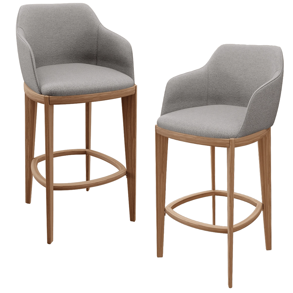 Lagom – Bar stool Dine Grey 3D Model