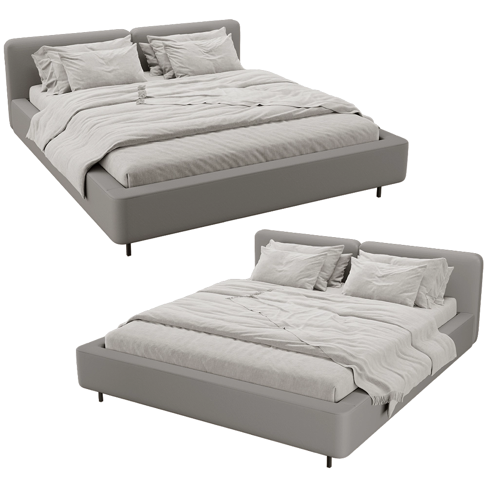 Lagom – Bed Grey 3D Model Lagom – Bed Grey 3D Model