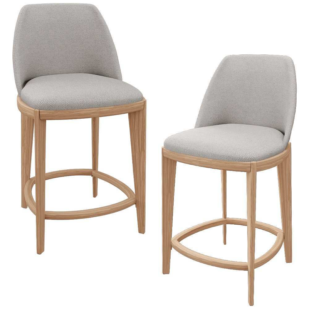 Lagom – Half-bar stool Fin Grey 3D Model