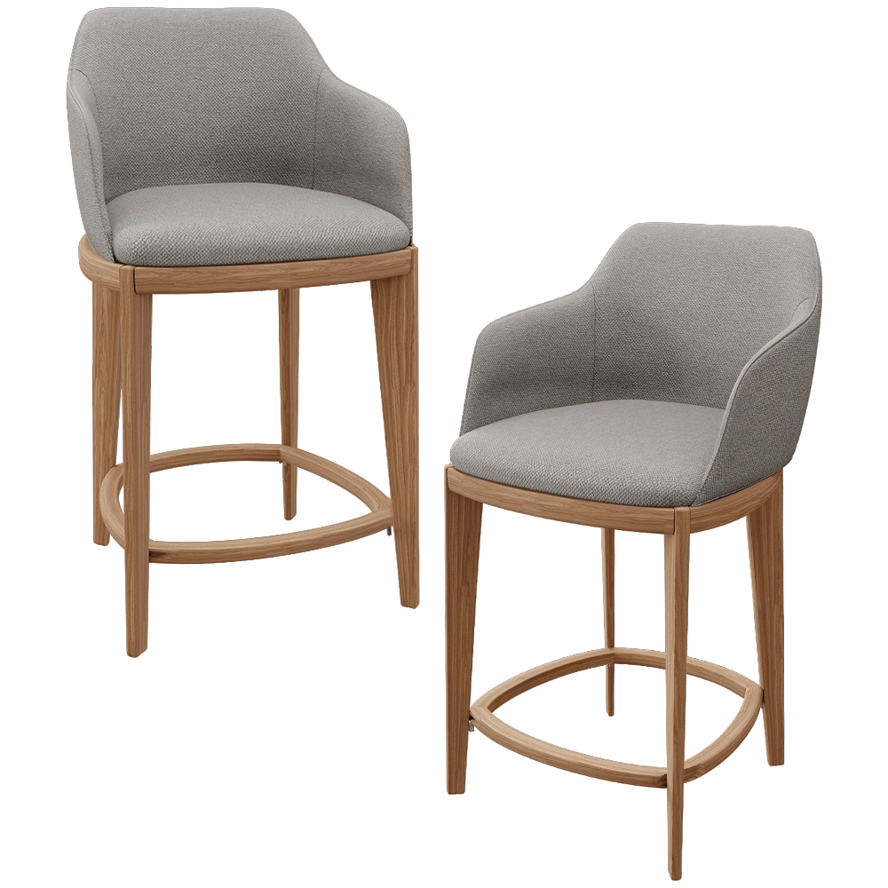 Lagom – Semibar Stool Dine Grey 3D Model Lagom – Semibar Stool Dine Grey 3D Model