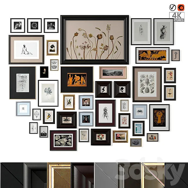 Lagre gallery wall 3D Model Lagre gallery wall 3D Model