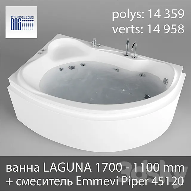 LAGUNA 1700 – 1100 (BAS) mm + Piper 45120 (Emmevi) 3D Model
