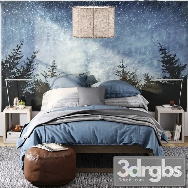 Laguna Platform Bed 3D Model Download