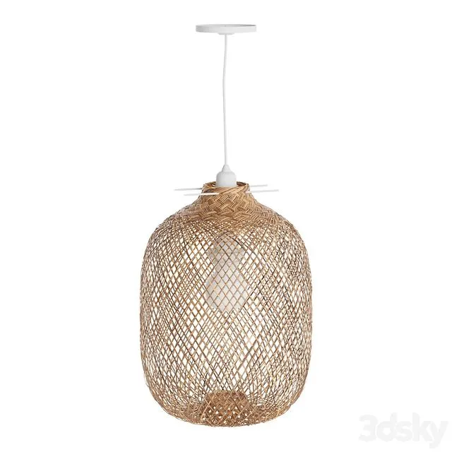 Laki Bamboo Pendant Light Shade 3D Model Laki Bamboo Pendant Light Shade 3D Model