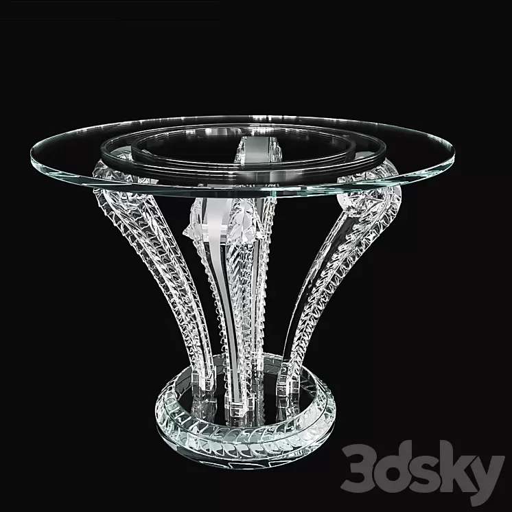Lalique Marsan pedestal table 3D Model Lalique Marsan pedestal table 3D Model