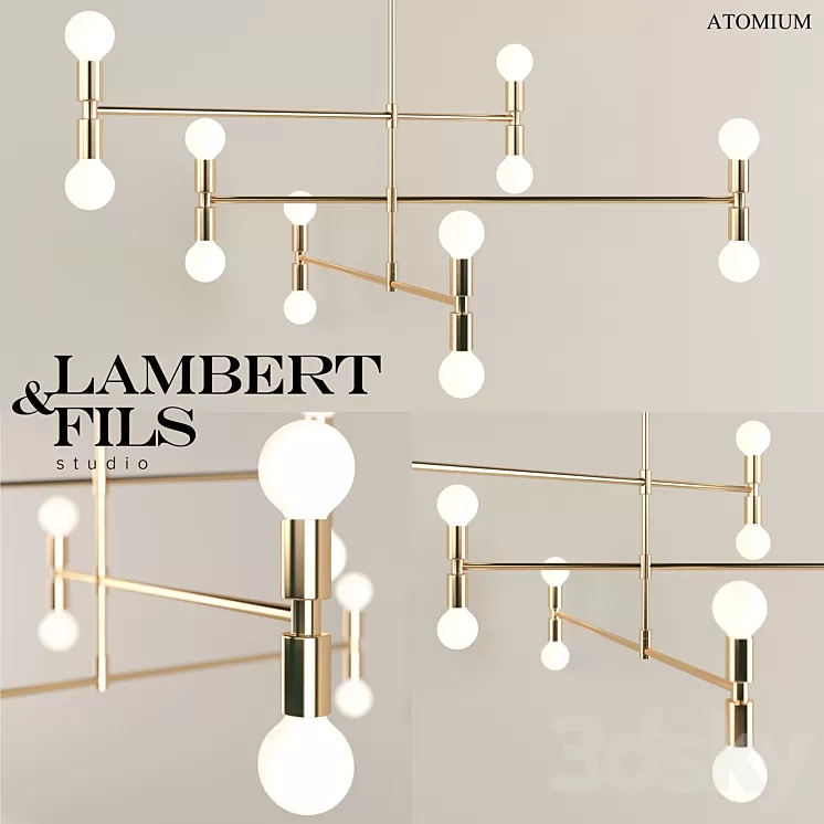 Lambert & Fils Atomium Lamp 3D Model Lambert & Fils Atomium Lamp 3D Model