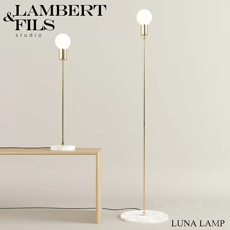 Lambert & Fils Luna Lamps 3D Model Lambert & Fils Luna Lamps 3D Model