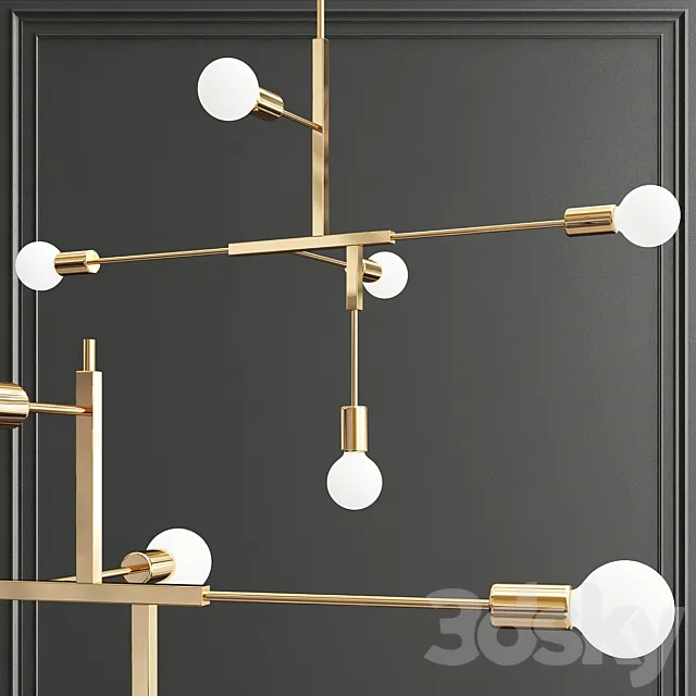 Lambert Fils studio Cliff Suspension lamp 3D Model