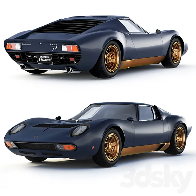 Lamborghini Miura P400 SV 1971 3D Model