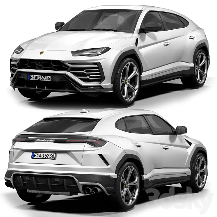 Lamborghini Urus 3D Model Free Download