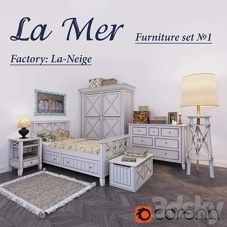 Lamer furniture set №1 3D Model