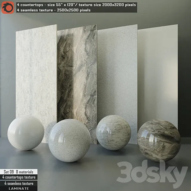 Laminate countertops & Seamless texture Set 09 Free Download