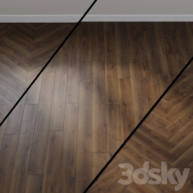 Laminate Haro Tritty 100 Gran Via 4V Silent CT 538791 Smoked Contura Oak 3D Model
