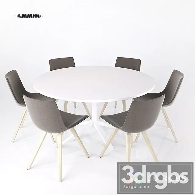 Lammhults Comet Sports Table Chair 3D Model Download