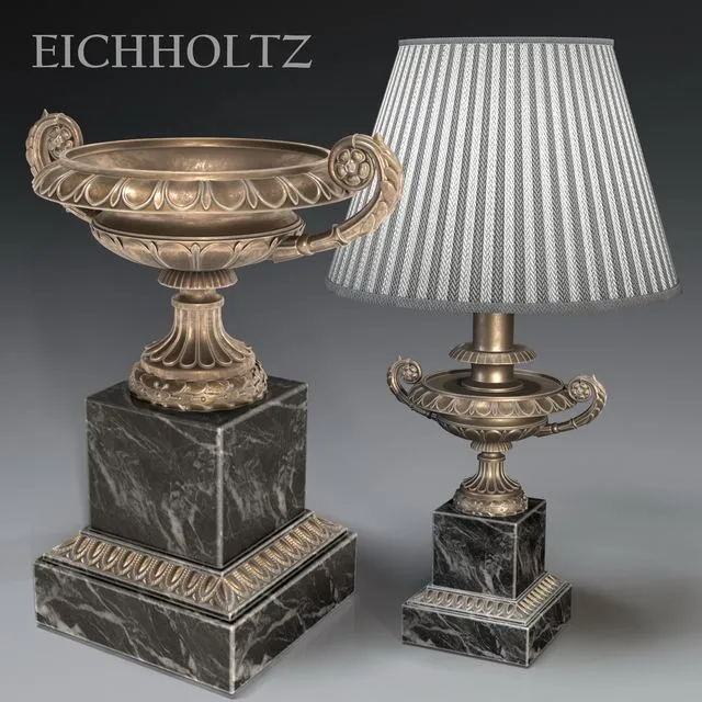 Lamp and a vase of Eichholtz BRESSON 3D Model